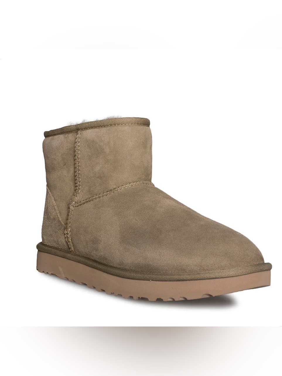 Ugg Short Shearling Suede Boots Light Brown